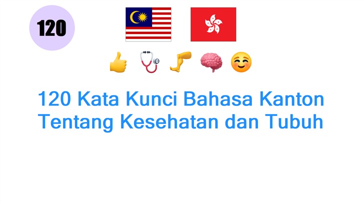 120 Kata Kunci Bahasa Kanton Tentang Kesehatan dan Tubuh